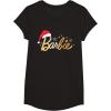 imageBarbie  Holiday Santa Hat Logo TShirtBlack