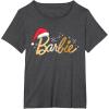 imageBarbie  Holiday Santa Hat Logo TShirtDark Heather Grey