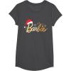 imageBarbie  Holiday Santa Hat Logo TShirtDark Heather Grey