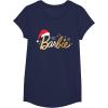imageBarbie  Holiday Santa Hat Logo TShirtNavy Blue