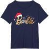 imageBarbie  Holiday Santa Hat Logo TShirtNavy Blue
