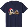 imageBarbie  Holiday Santa Hat Logo TShirtNavy Blue