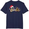 imageBarbie  Holiday Santa Hat Logo TShirtNavy Blue