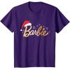 imageBarbie  Holiday Santa Hat Logo TShirtPurple