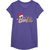 imageBarbie  Holiday Santa Hat Logo TShirtPurple Heather