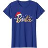 imageBarbie  Holiday Santa Hat Logo TShirtRoyal Blue