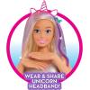 imageBarbie Deluxe 20Piece Glitter and Go Styling Head Blonde Hair and Unicorn Headband Kids Toys for Ages 5 Up by Just PlayBlonde Hair