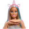 imageBarbie Deluxe 20Piece Glitter and Go Styling Head Blonde Hair and Unicorn Headband Kids Toys for Ages 5 Up by Just PlayBlonde Hair