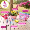 imageBarbie Garden Set  Real Gardening Tools for Kids with Watering Can Metal Tools Flower Pot and Storage Bag  Pink Tool Playset for Outdoors 6 Pieces