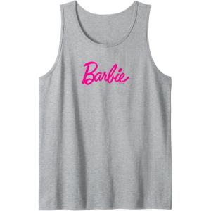 imageBarbie  Classic Pink Logo Tank TopHeather Grey