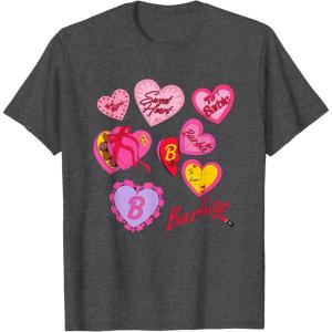 imageBarbie Valentines Day Hearts TShirtDark Heather Grey