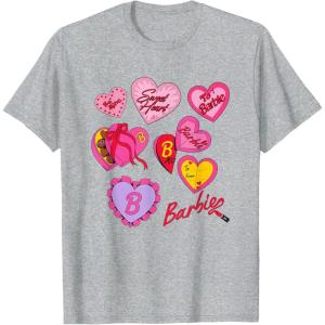 imageBarbie Valentines Day Hearts TShirtHeather Grey