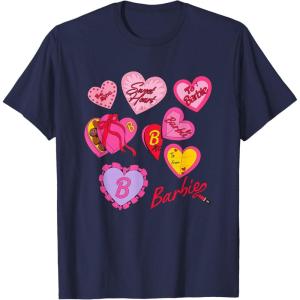 imageBarbie Valentines Day Hearts TShirtNavy Blue