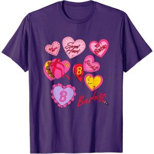 imageBarbie Valentines Day Hearts TShirtPurple