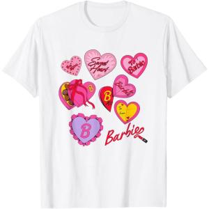 imageBarbie Valentines Day Hearts TShirtWhite