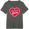 imageBarbie  Valentine Barbie Heart TShirtAsphalt Grey