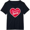 imageBarbie  Valentine Barbie Heart TShirtBlack