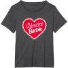 imageBarbie  Valentine Barbie Heart TShirtDark Heather Grey