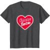 imageBarbie  Valentine Barbie Heart TShirtDark Heather Grey