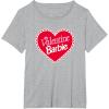 imageBarbie  Valentine Barbie Heart TShirtHeather Grey