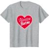 imageBarbie  Valentine Barbie Heart TShirtHeather Grey