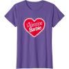 imageBarbie  Valentine Barbie Heart TShirtPurple Heather