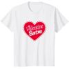 imageBarbie  Valentine Barbie Heart TShirtWhite
