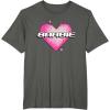 imageBarbie Pixel Valentines Heart TShirtAsphalt Grey