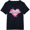 imageBarbie Pixel Valentines Heart TShirtBlack