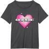 imageBarbie Pixel Valentines Heart TShirtDark Heather Grey