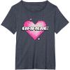 imageBarbie Pixel Valentines Heart TShirtHeather Blue
