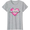 imageBarbie Pixel Valentines Heart TShirtHeather Grey