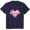 imageBarbie Pixel Valentines Heart TShirtNavy Blue