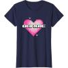 imageBarbie Pixel Valentines Heart TShirtNavy Blue