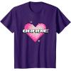 imageBarbie Pixel Valentines Heart TShirtPurple