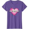 imageBarbie Pixel Valentines Heart TShirtPurple Heather