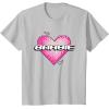 imageBarbie Pixel Valentines Heart TShirtSilver Grey