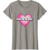 imageBarbie Pixel Valentines Heart TShirtSlate Grey