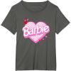 imageBarbie Valentines Day Heart TShirtAsphalt Grey