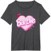 imageBarbie Valentines Day Heart TShirtDark Heather Grey