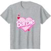 imageBarbie Valentines Day Heart TShirtHeather Grey