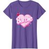 imageBarbie Valentines Day Heart TShirtPurple Heather