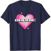 imageBarbie Pixel Valentines Heart TShirtNavy Blue