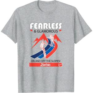 imageBarbie  Fearless and Glamorous On and Off The Slopes TShirtHeather Grey