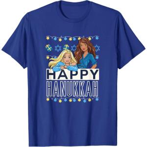 imageBarbie  Happy Hanukkah TShirtRoyal Blue