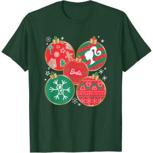 imageBarbie  Holiday Ornaments TShirtDark Green