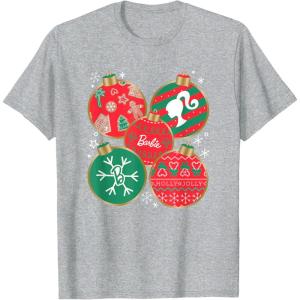 imageBarbie  Holiday Ornaments TShirtHeather Grey