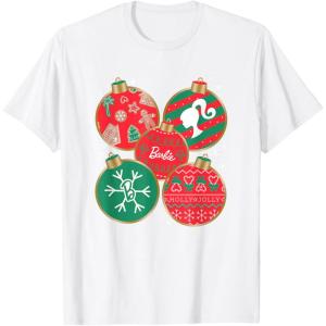 imageBarbie  Holiday Ornaments TShirtWhite