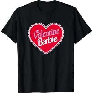 imageBarbie  Valentine Barbie Heart TShirtBlack