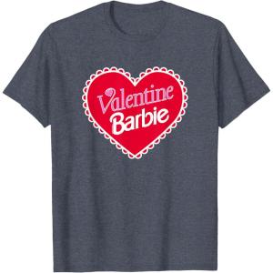 imageBarbie  Valentine Barbie Heart TShirtHeather Blue